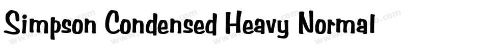 Simpson Condensed Heavy Normal字体转换